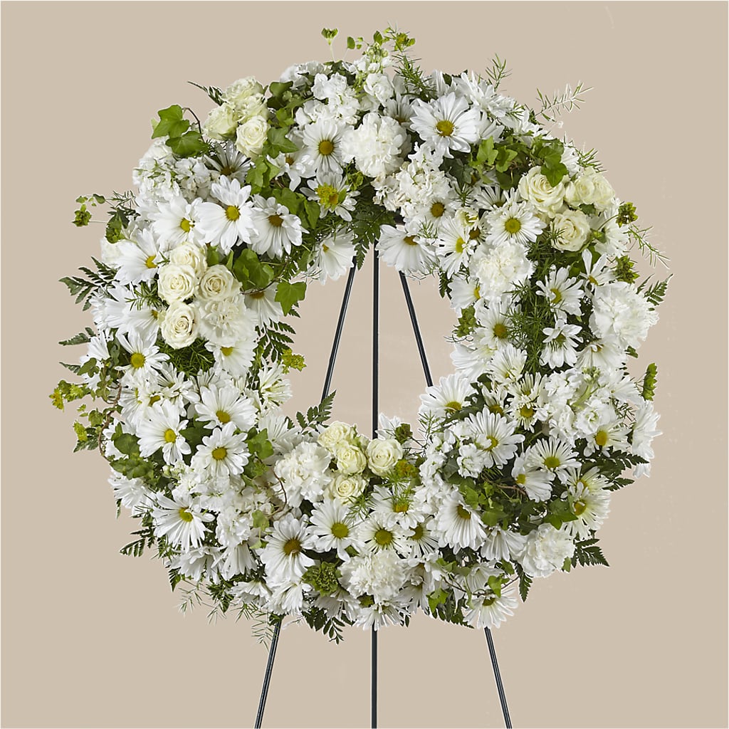 Faithful Wishes Wreath – Ridge Florist Inc, Sebring FL