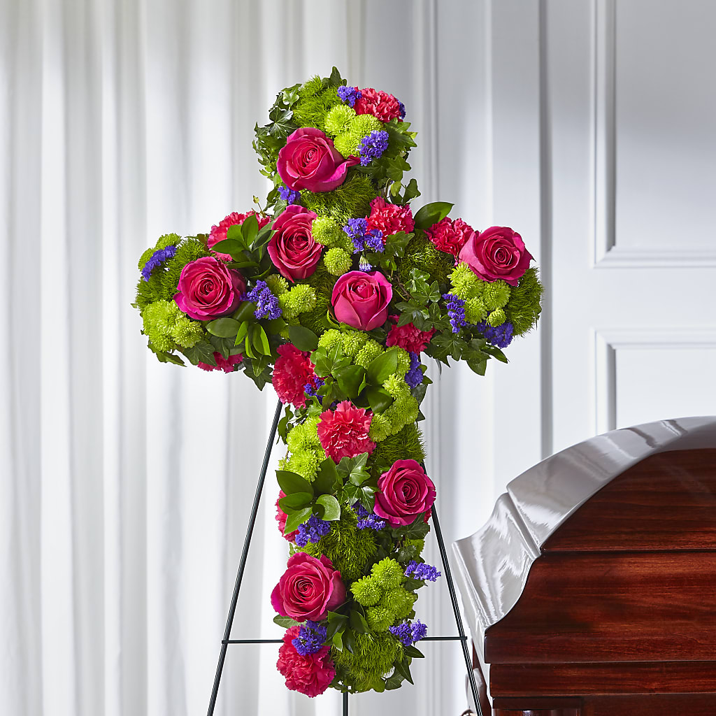 Tribute Rose Floral Cross – Ridge Florist Inc, Sebring FL