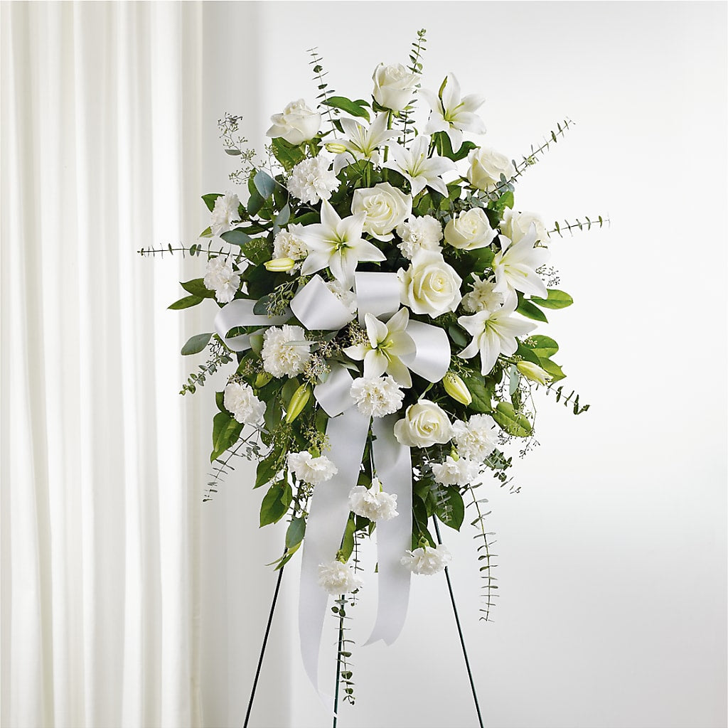 With Care Standing Spray – Ridge Florist Inc, Sebring FL