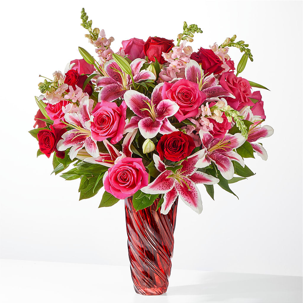 Always You Bouquet with Luxe Swirl Vase – Ridge Florist Inc, Sebring FL
