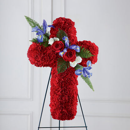 Faithful Hero Floral Cross –  Ridge Florist Inc, Sebring FL