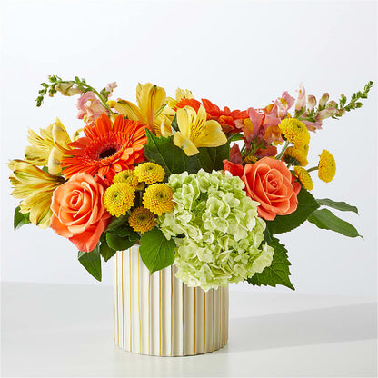 Autumn Sunshine Bouquet with Ivory Vase –  Ridge Florist Inc, Sebring FL