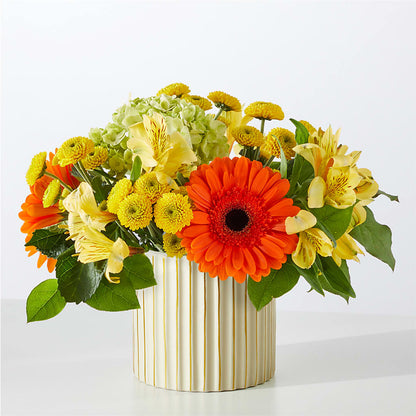 Autumn Sunshine Bouquet with Ivory Vase –  Ridge Florist Inc, Sebring FL
