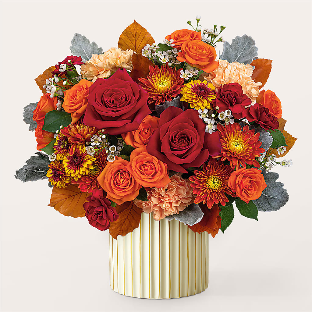 Merlot Bouquet with Ivory Vase –  Ridge Florist Inc, Sebring FL