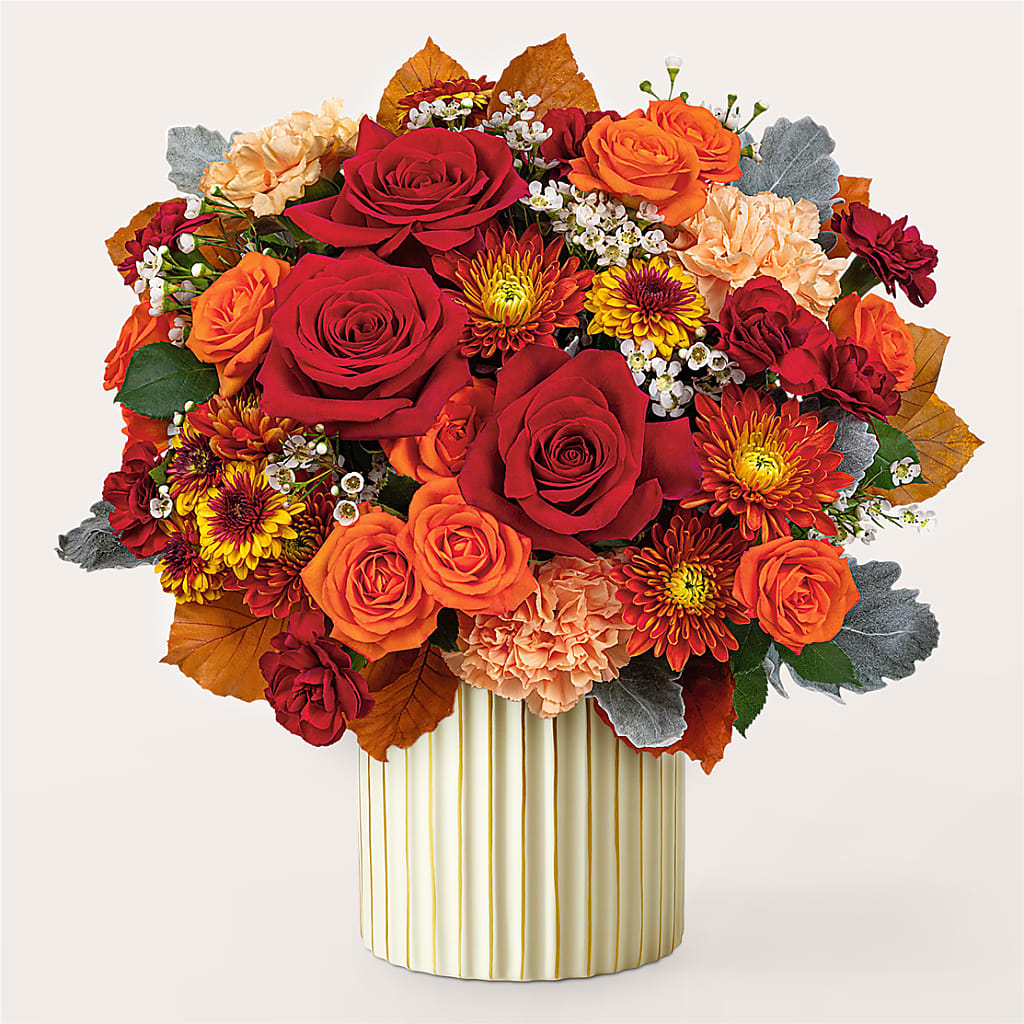 Merlot Bouquet with Ivory Vase –  Ridge Florist Inc, Sebring FL