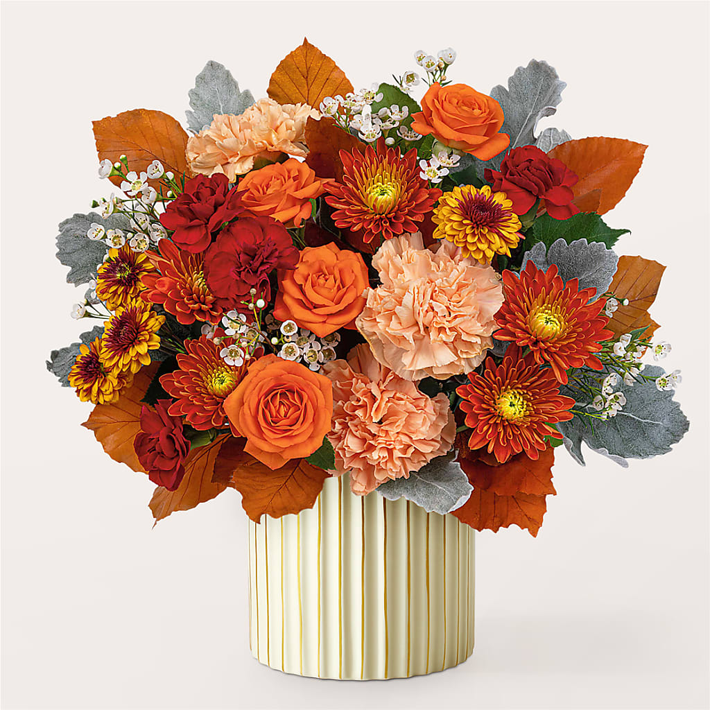 Merlot Bouquet with Ivory Vase –  Ridge Florist Inc, Sebring FL