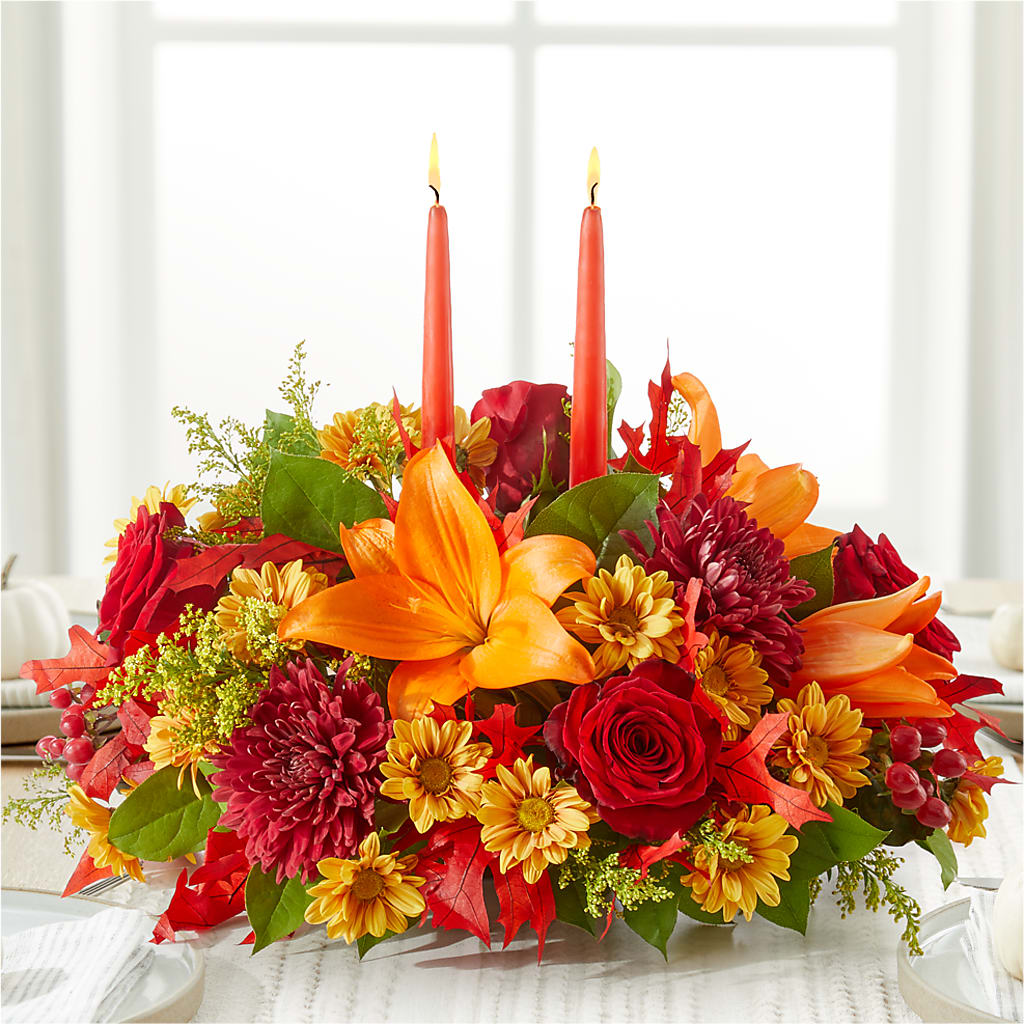Autumn's Embrace Centerpiece –  Ridge Florist Inc, Sebring FL