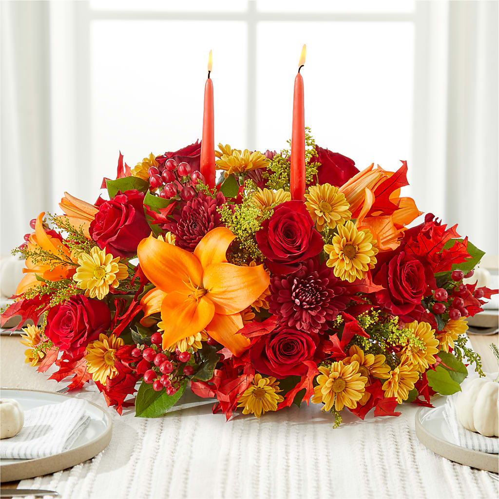 Autumn's Embrace Centerpiece –  Ridge Florist Inc, Sebring FL