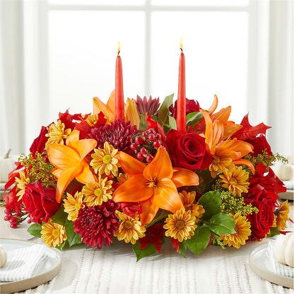 Autumn's Embrace Centerpiece –  Ridge Florist Inc, Sebring FL