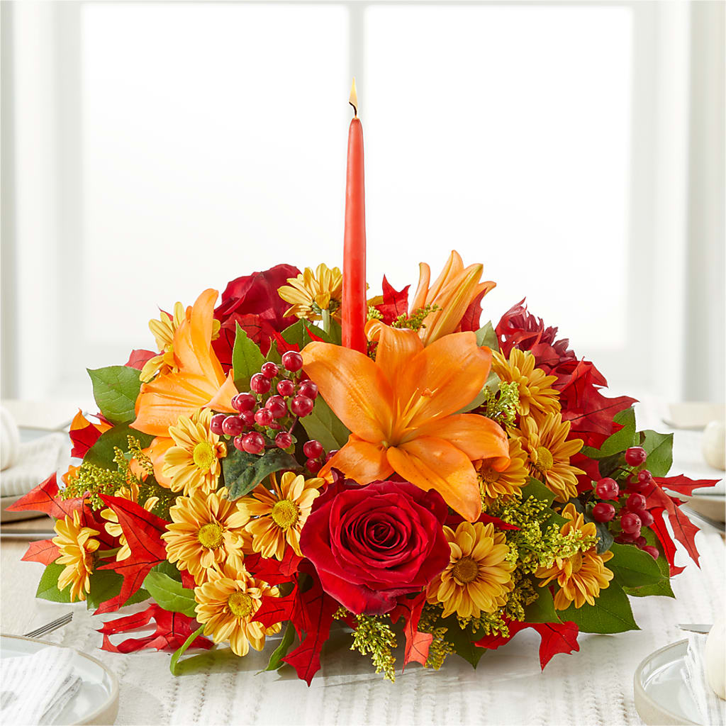 Autumn's Embrace Centerpiece –  Ridge Florist Inc, Sebring FL