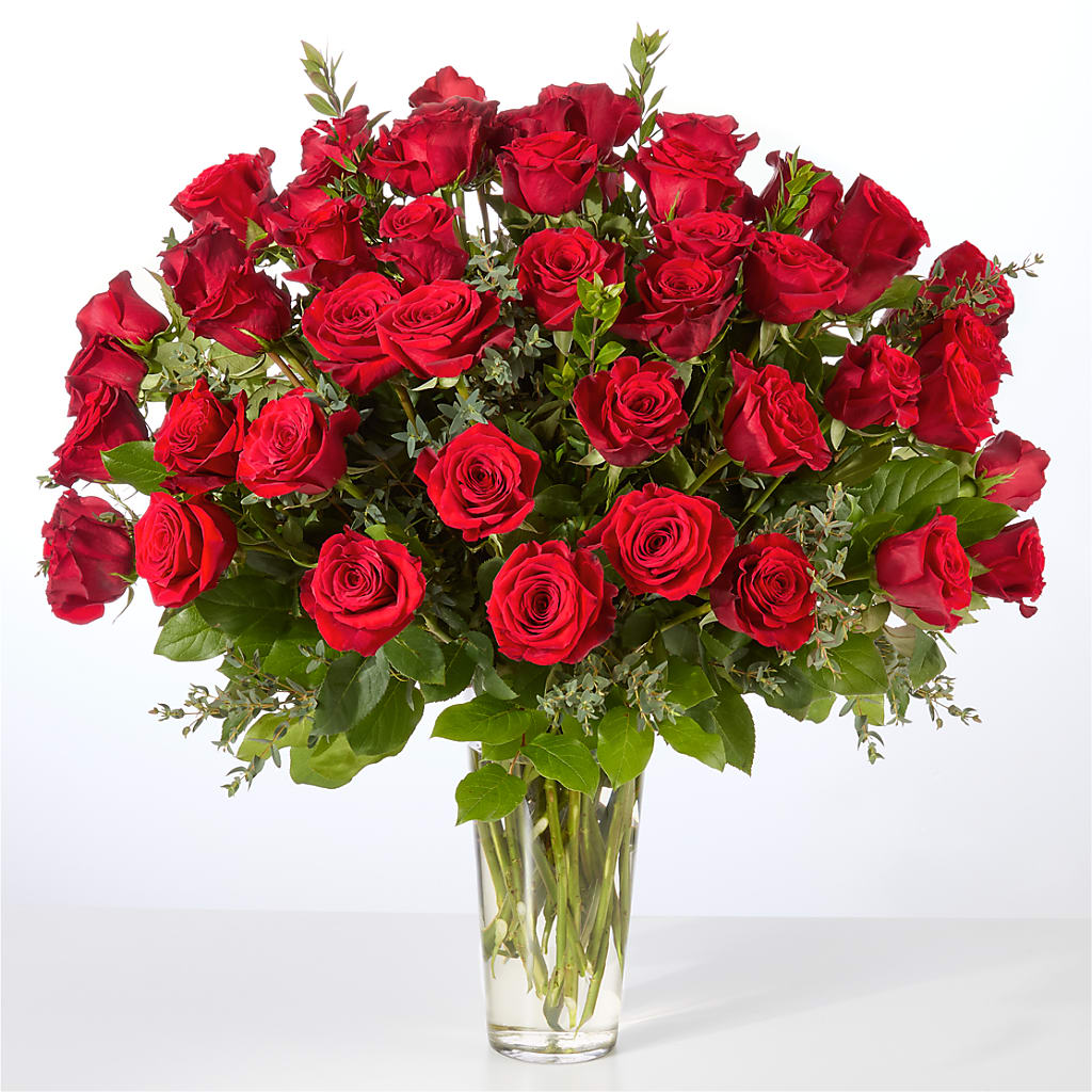 Forever Yours Fifty Stem Red Rose Bouquet –  Ridge Florist Inc, Sebring FL